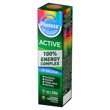 Plusssz Active 100% Energy Complex, 20 tabletek musujących - 5901785307023