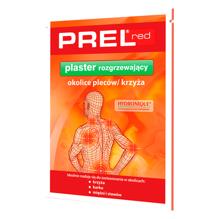 Prel Red, plaster rozgrzewający, 8 cm x 12 cm, 1 sztuka - zdjęcie produktu