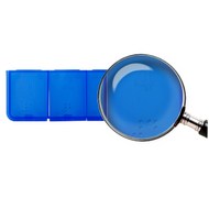 Kasetka dzienna na leki, dla osób słabowidzących, 4 komorowa