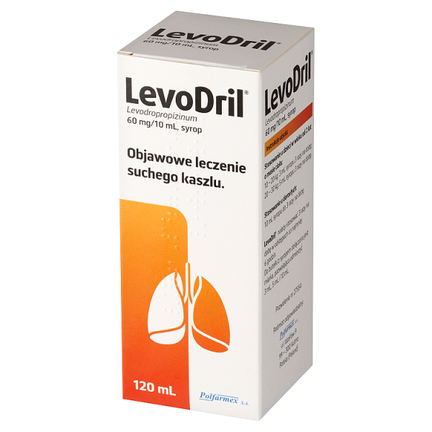 LevoDril 60 mg/10 ml, syrop, 120 ml - PRODUKT LECZNICZY NIEREFUNDOWANY OTC