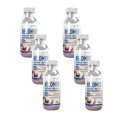 Recomed Drink Renal, smak wiśnia, 85 g x 6 butelek - zdjęcie produktu