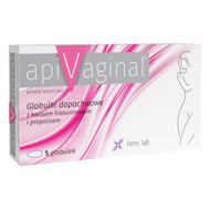 Apivaginal, kwas hialuronowy i propolis, 5 globulek dopochwowych
