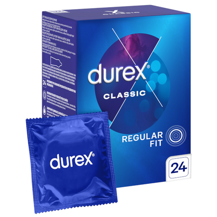 Durex Classic, prezerwatywy, 24 sztuk - WYRÓB MEDYCZNY