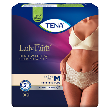 TENA Lady Pants Creme wysokim stanem, rozmiar M, 9 sztuk - zdjęcie produktu