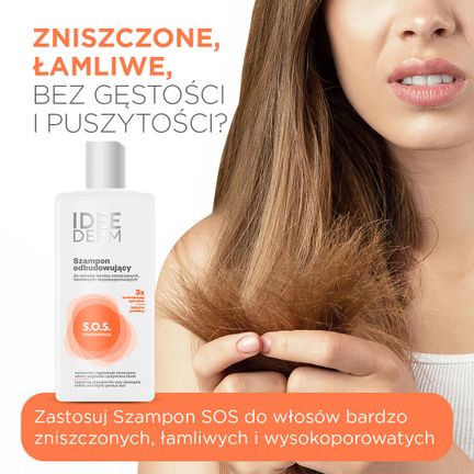 Idee Derm, szampon odbudowujący do włosów wysokoporowatych, 300 ml  - KOSMETYK