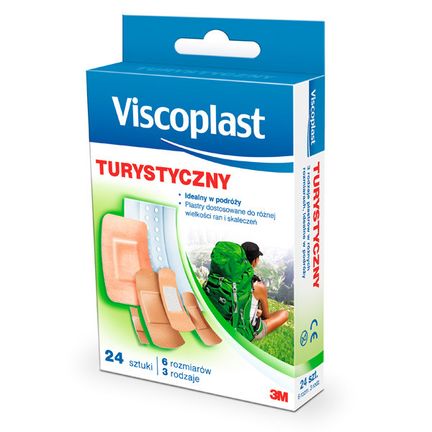Viscoplast, turystyczny zestaw plastrów z opatrunkiem, 24 sztuki - zdjęcie produktu