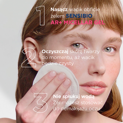 Bioderma Sensibio AR+, oczyszczający żel micelarny, 250 ml - Nawilżające, Oczyszczające, Łagodzące