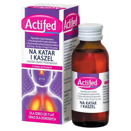 Actifed, syrop, 100 ml - PRODUKT LECZNICZY NIEREFUNDOWANY OTC