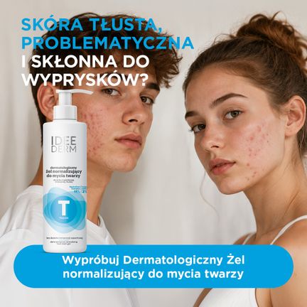 Idee Derm, żel do mycia twarzy normalizujący, 220 ml - KOSMETYK