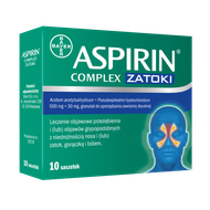 Aspirin Complex Zatoki, 500 mg + 30 mg, granulat, 10 saszetek