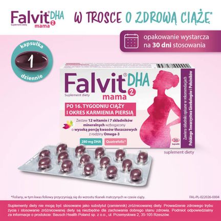 Falvit Mama 2 DHA, 30 kapsułek - KAPSUŁKI