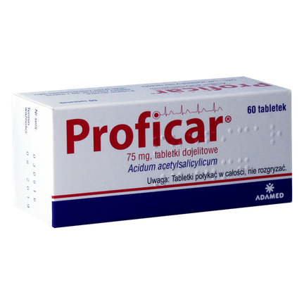 Proficar 75 mg,  60 tabletek dojelitowych - zdjęcie produktu
