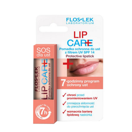 FLOS FlosLek Laboratorium, pomadka ochronna do ust z filtrem UV SPF 14 — Składniki i ocena