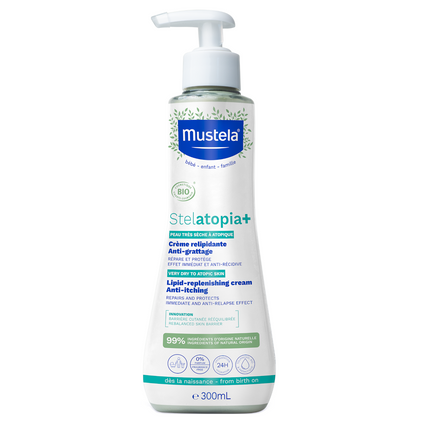 LABOR. EXPANSCIENCE Mustela Stelatopia+ Krem uzupełniający lipidy, 300 ml — Składniki i ocena