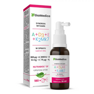 Ekamedica, Witamina A + D3 + E + K2MK7, spray, 30 ml