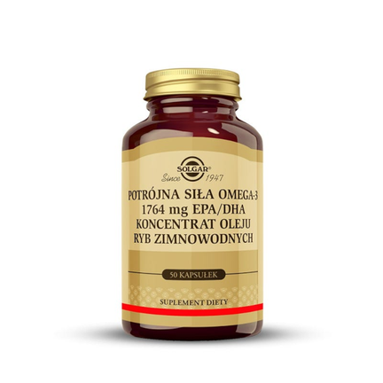 Solgar Potrójna Siła Omega-3 EPA/DHA, 50 kapsułek - zdjęcie produktu