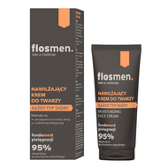 Floslek, krem nawilżający do twarzy Flosmen, z aloesem, skwalanem i ceramidami, 50 ml