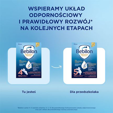 Bebilon 4 Advance Pronutra Junior, formuła na bazie mleka po 2. roku życia, 1000 g - NUTRICIA