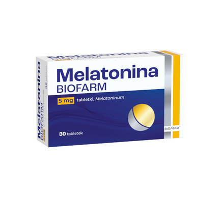 Melatonina Biofarm 5 mg, 30 tabletek  - zdjęcie produktu
