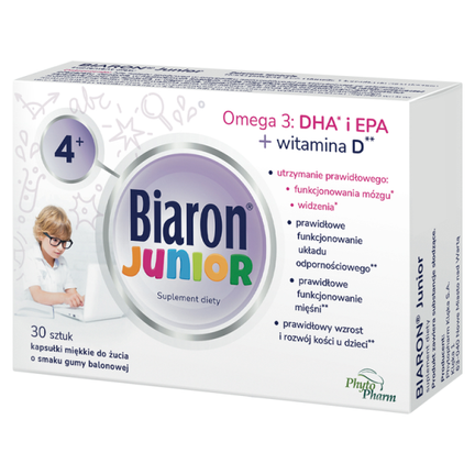 Biaron Junior, 30 kapsułek do żucia - 5903473010109