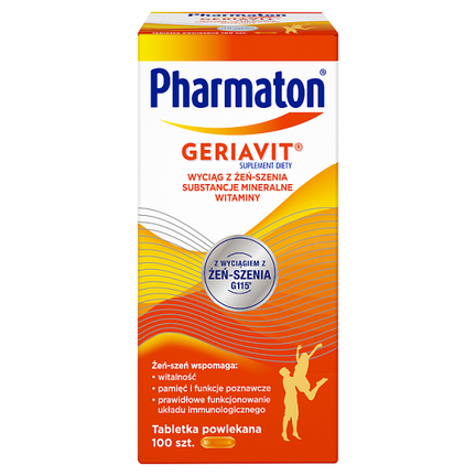 Pharmaton Geriavit, 100 tabletek - zdjęcie produktu