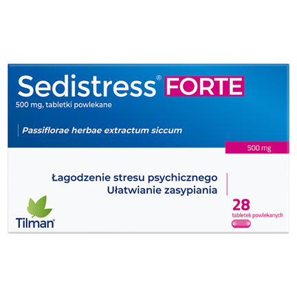 Sedistress Forte 500 mg, 28 tabletek powlekanych - zdjęcie produktu