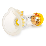 AeroChamber Plus Flow-Vu, komora inhalacyjna z maską dla dzieci, 1-5 lat, żółty, 1 sztuka
