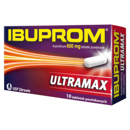 Ibuprom Ultramax 600 mg, 10 tabletek powlekanych - zdjęcie produktu