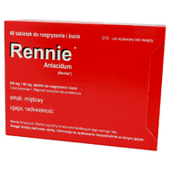 Rennie Antacidum, 48 tabletek do ssania (import równoległy Delfarma Holandia)