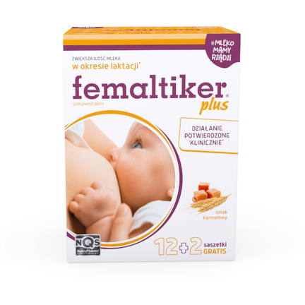 Femaltiker Plus, smak karmelowy, 14 saszetek - zdjęcie produktu