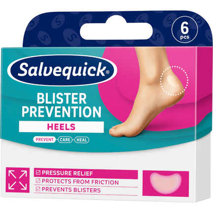 Salvequick, Blister Prevention Heels, plastry, 6 sztuk - zdjęcie produktu