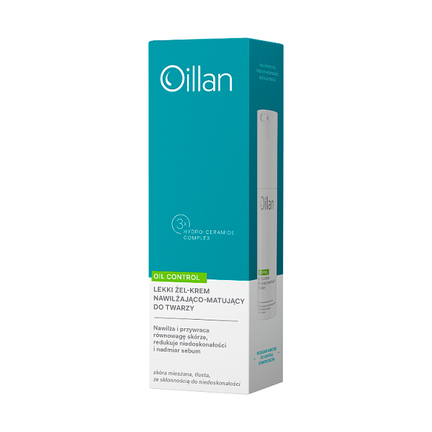 Oillan Oil Control, lekki żel-krem nawilżająco-matujący do twarzy, 50 ml - 5900116115863