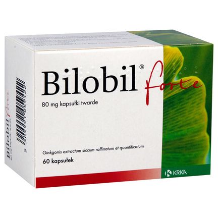 Bilobil Forte 80 mg, 60 kapsułek twardych - zdjęcie produktu