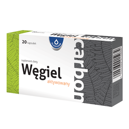Węgiel aktywowany carbon, 20 kapsułek - zdjęcie produktu