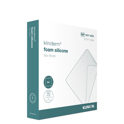 Kliniderm Foam Silicone, opatrunek, 10 x 10 cm, 1 sztuka - zdjęcie produktu