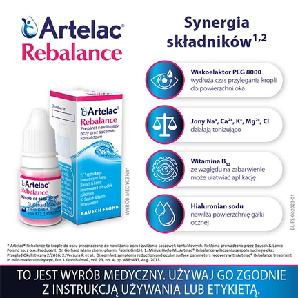 Artelac Rebalance, krople do oczu, 10 ml - 4030571004806