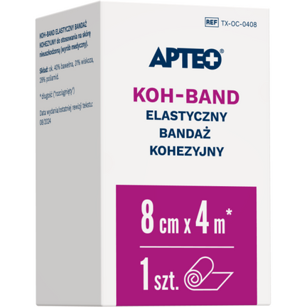 Apteo Koh-Band, elastyczna opaska kohezyjna, 8 cm x 4 m  - zdjęcie produktu