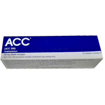 ACC 200 mg, 20 tabletek musujących (import równoległy Delfarma) - zdjęcie produktu