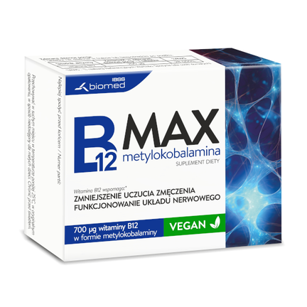 B12 Max Metylokobalamina, 60 tabletek - zdjęcie produktu