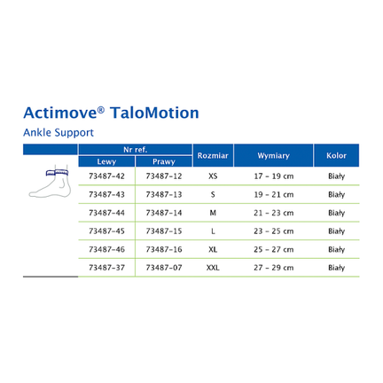 Actimove Professional Line Stabilizator stawu skokowego, prawy, r. XS - ESSITY