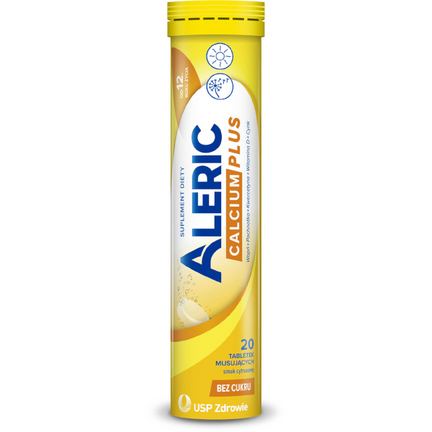 Aleric Calcium Plus, 20 tabletek musujących - SUPLEMENT DIETY