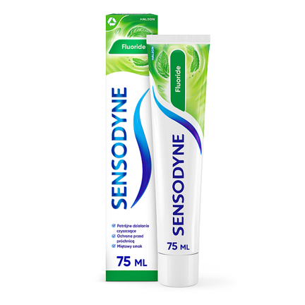 Pasta Sensodyne Fluoride, 75 ml - Nieświeży oddech, Próchnica