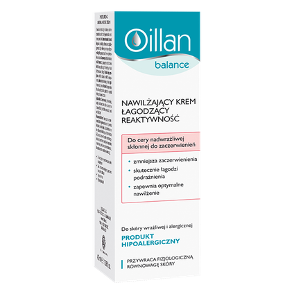 OCEANIC Oillan Balance, nawilżający krem łagodzący reaktywność, 40 ml — Składniki i ocena