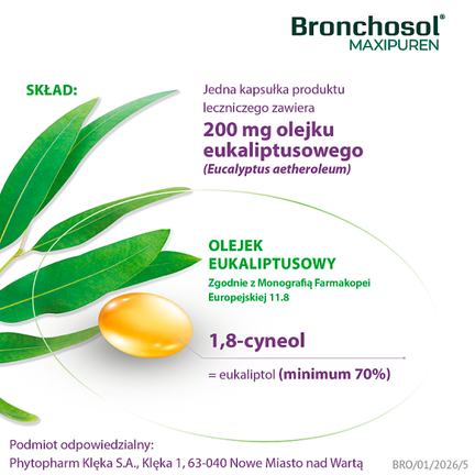 Bronchosol MAXIPUREN, 30 kapsułek dojelitowych  - Układ oddechowy