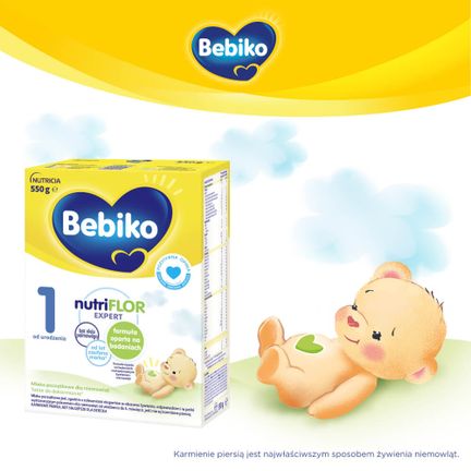 Bebiko NutriFlor Expert 1, mleko początkowe dla niemowląt od urodzenia, 550 g - 5900852075865