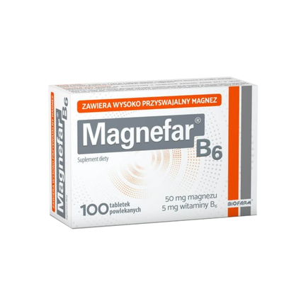 Magnefar B6, 100 tabletek - zdjęcie produktu