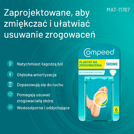 Compeed, plastry na zrogowacenia na podeszwach, 6 sztuk  - 3663555006599