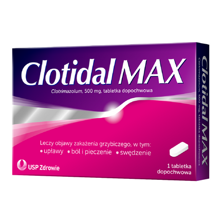 Clotidal MAX 500 mg, 1 tabletka dopochwowa - zdjęcie produktu