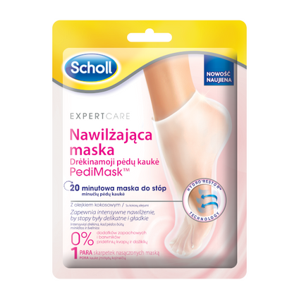 RECKITT BENCKISER Scholl Expert Care Pedi Mask, maska nawilżająca do stóp z olejkiem kokosowym — Składniki i ocena
