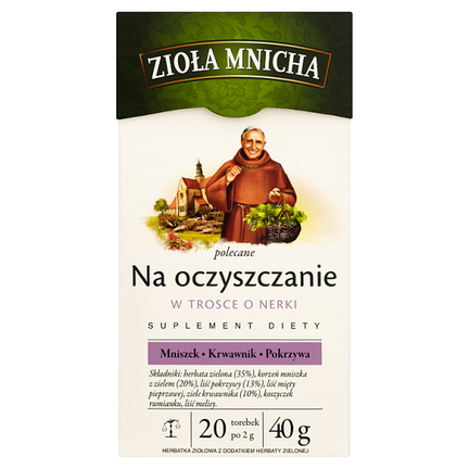 Zioła Mnicha, na oczyszczanie, 20 torebek - zdjęcie produktu